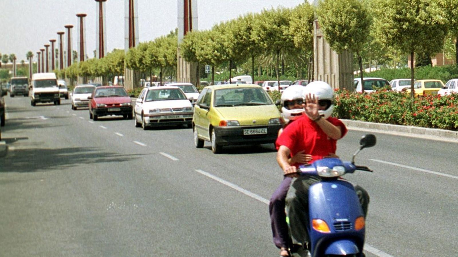 La mediana de la avenida de Torneo.