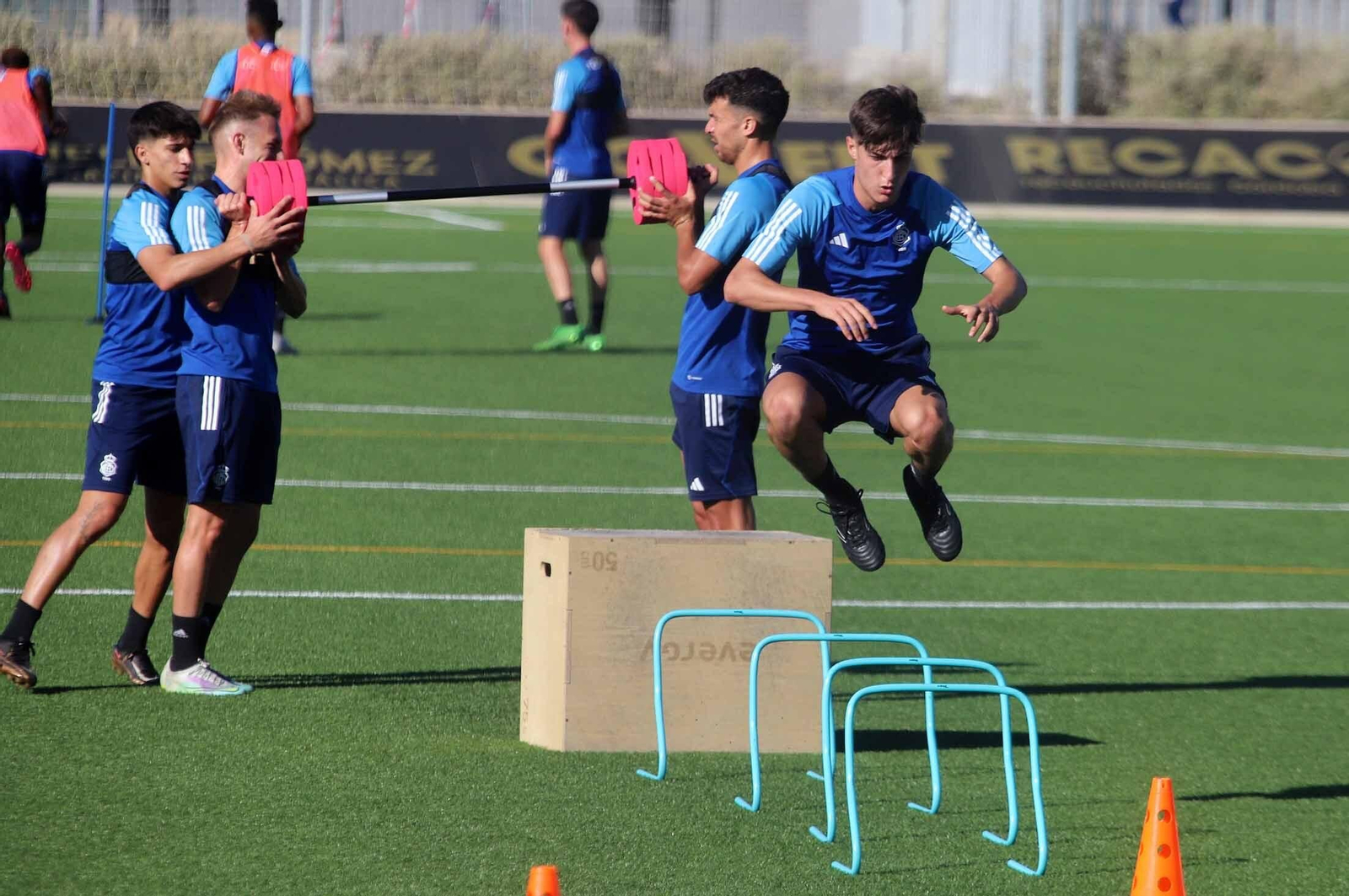 Imágenes del entrenamiento del Recre