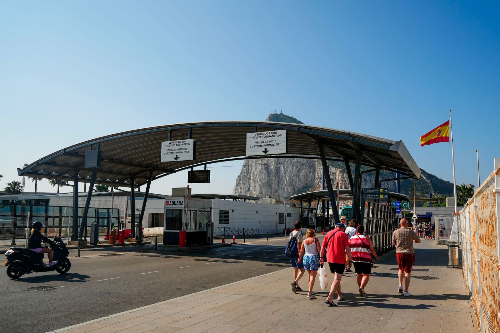 El paso fronterizo entre La Línea y Gibraltar.