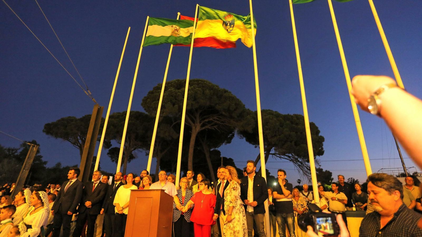 Las Banderas, esta noche durante la inauguración de la Feria.