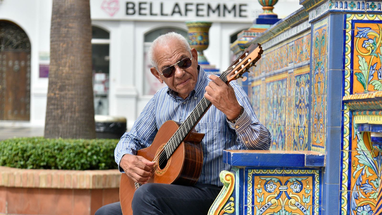 Efraín Silva en la Plaza Alta.