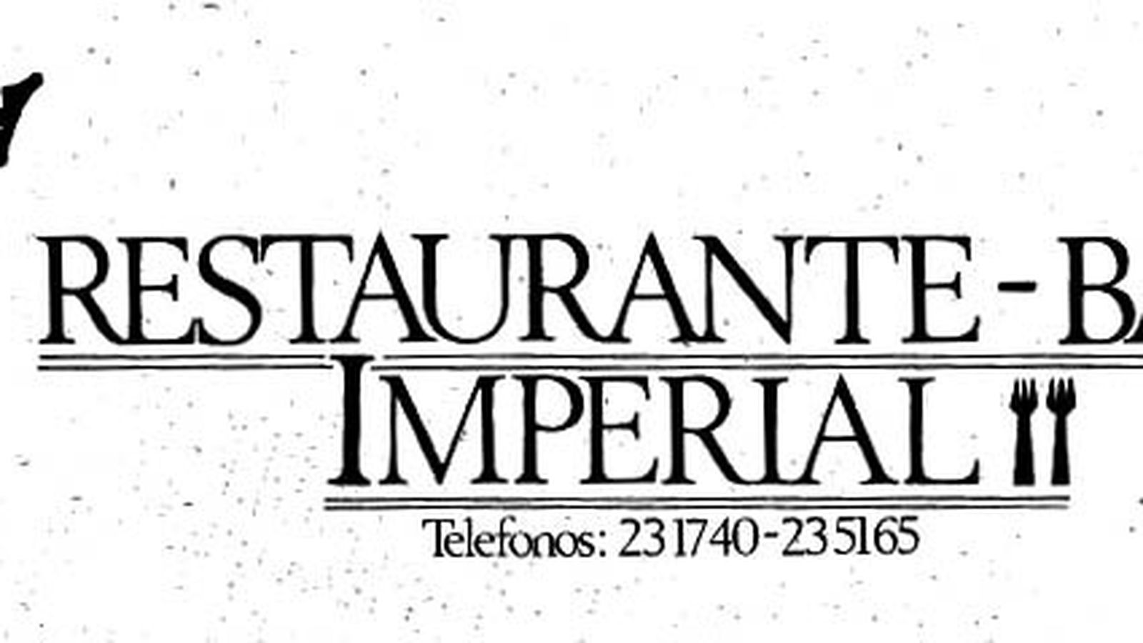 Antiguo letrero del Imperial