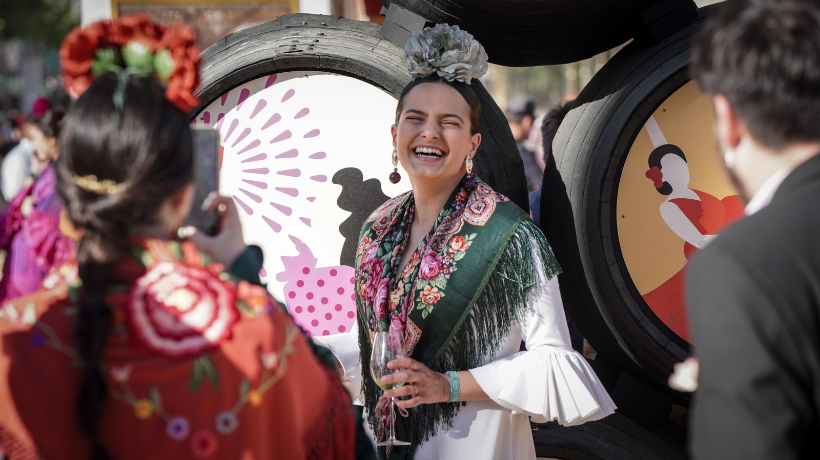 Imágenes del ambiente el lunes en la Feria de Jerez 2024