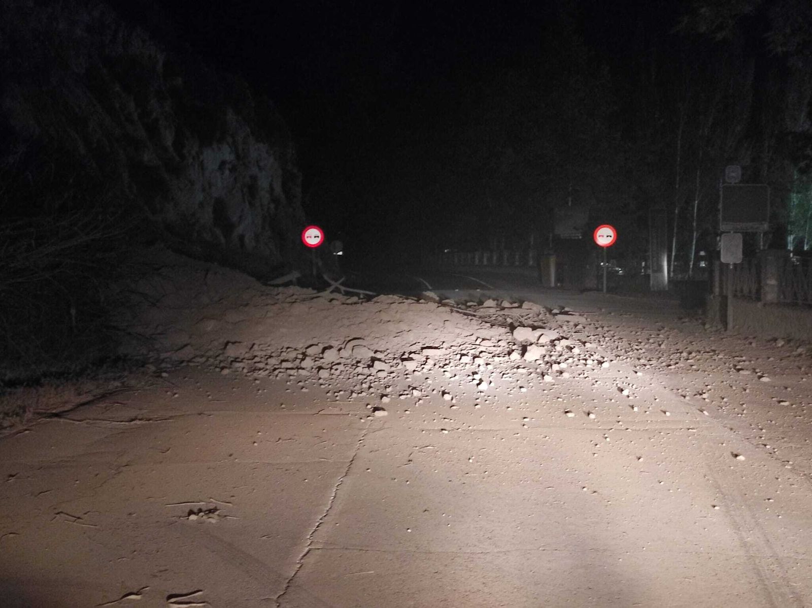 Imagen del derrumbe en El Dornajo