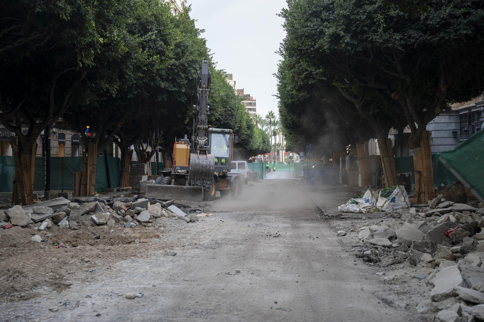 Las imágenes de las obras del paseo de Almería
