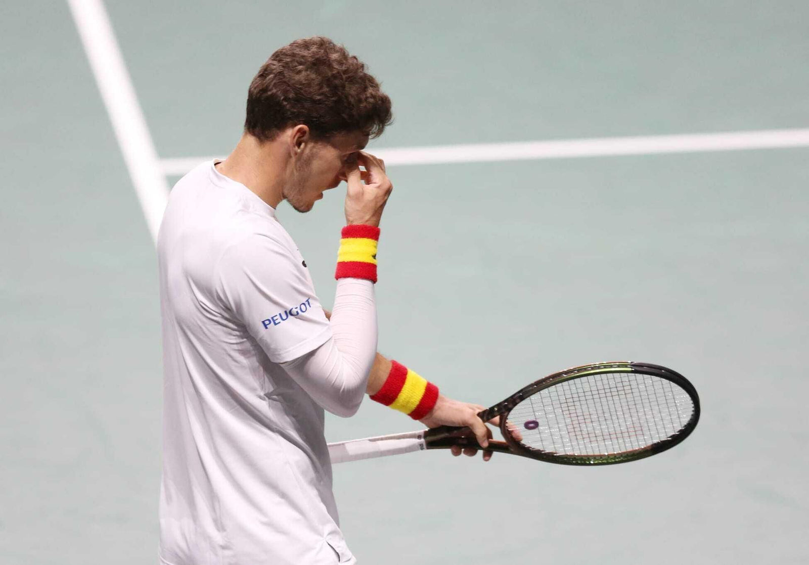 Pablo Carreño se lamenta.