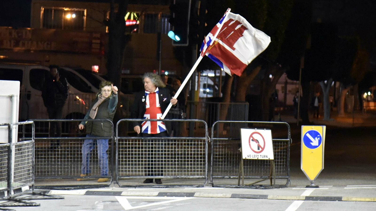 Ceremonia de arriada de la bandera de la Unión Europea en Gibraltar