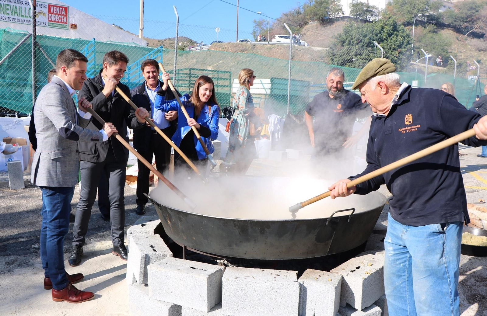 Los migueros el año pasado en el Llano de la Almazara.
