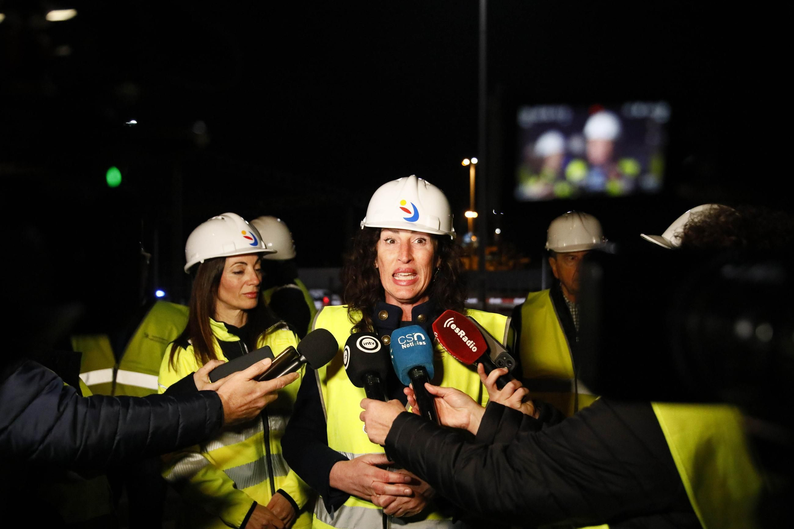 Las imágenes del derribo de la marquesina de la entrada al Puerto de Almería