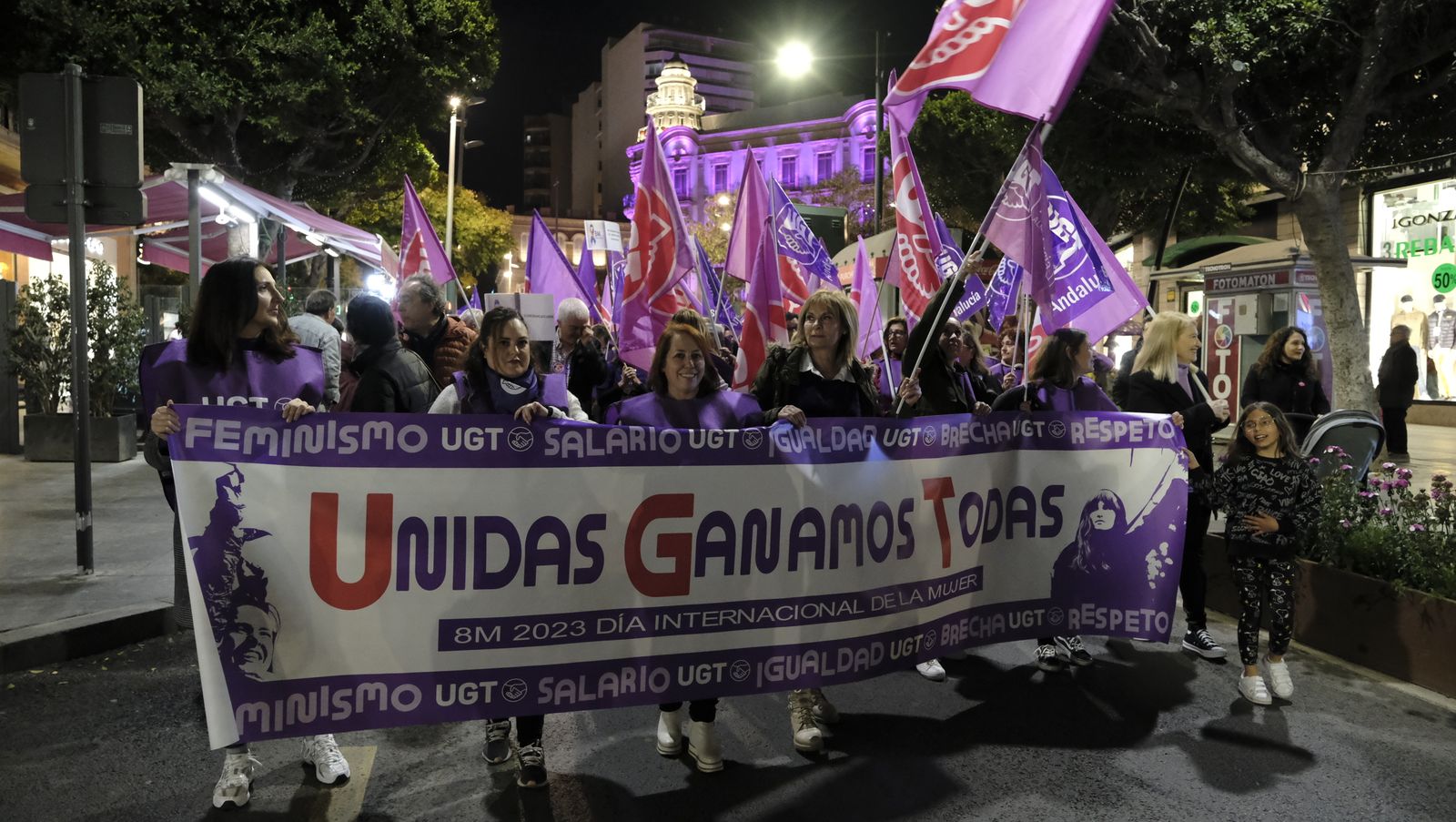 Imágenes de las manifestaciones por el Día de la Mujer en Almería