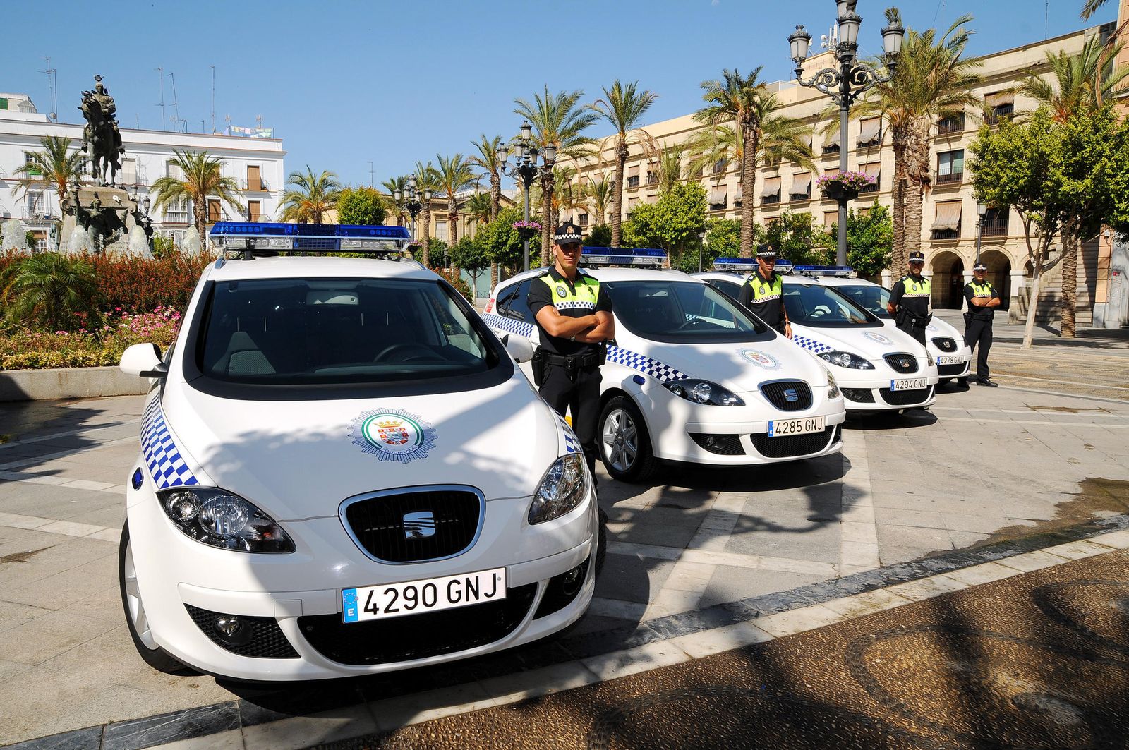 Última presentación de vehículos nuevos para la Policía Local en 2009.