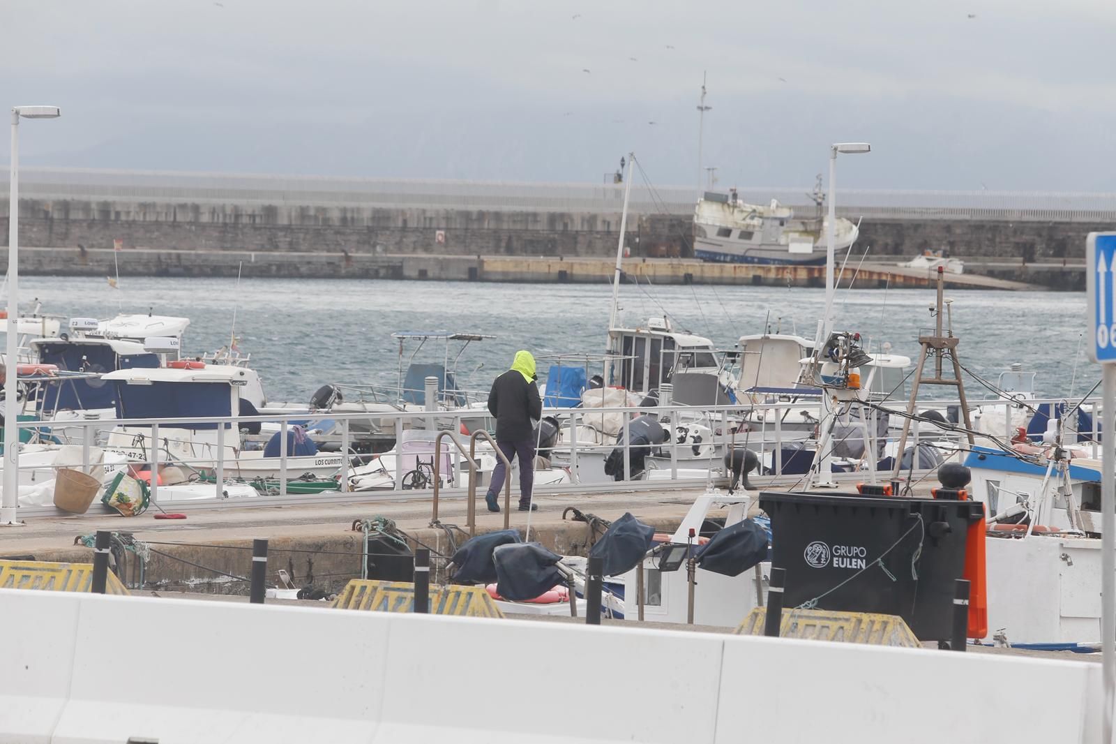 El temporal de viento, en el Puerto de Tarifa.