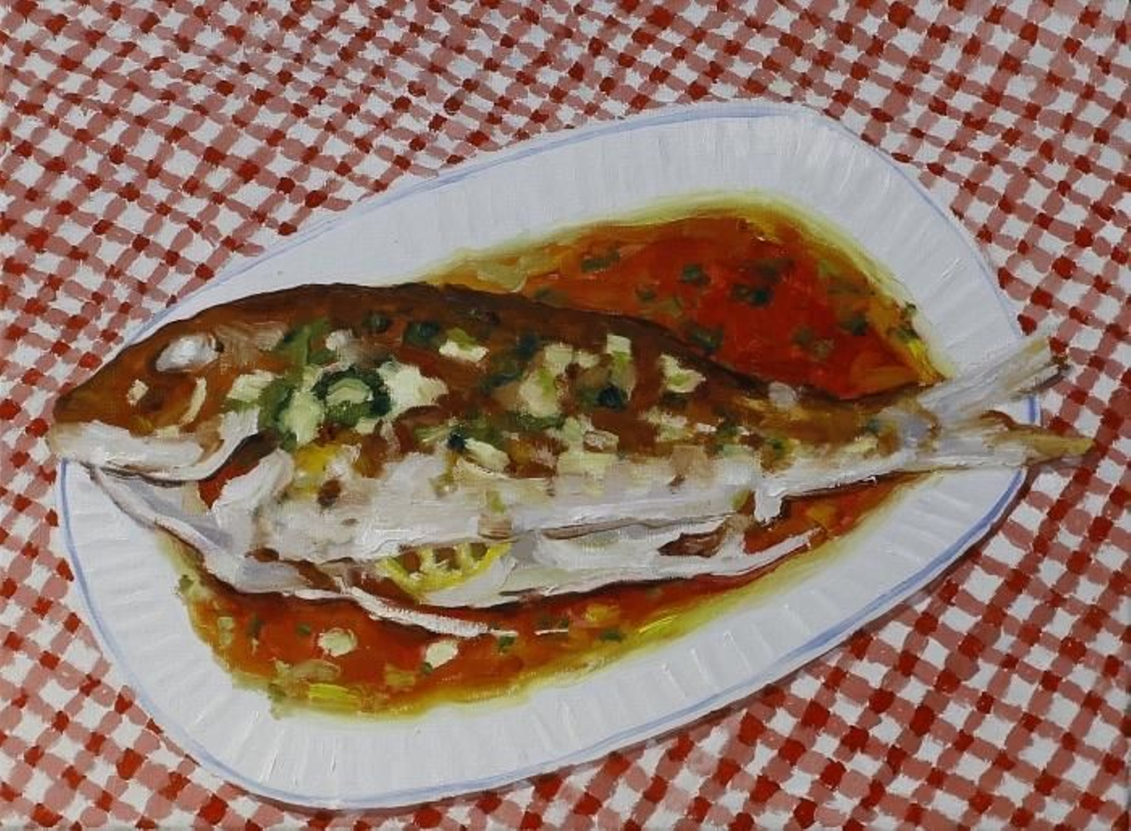 Uno de los cuadros de Mario Marín  expuestos en galería Espacio 0 desde hoy.