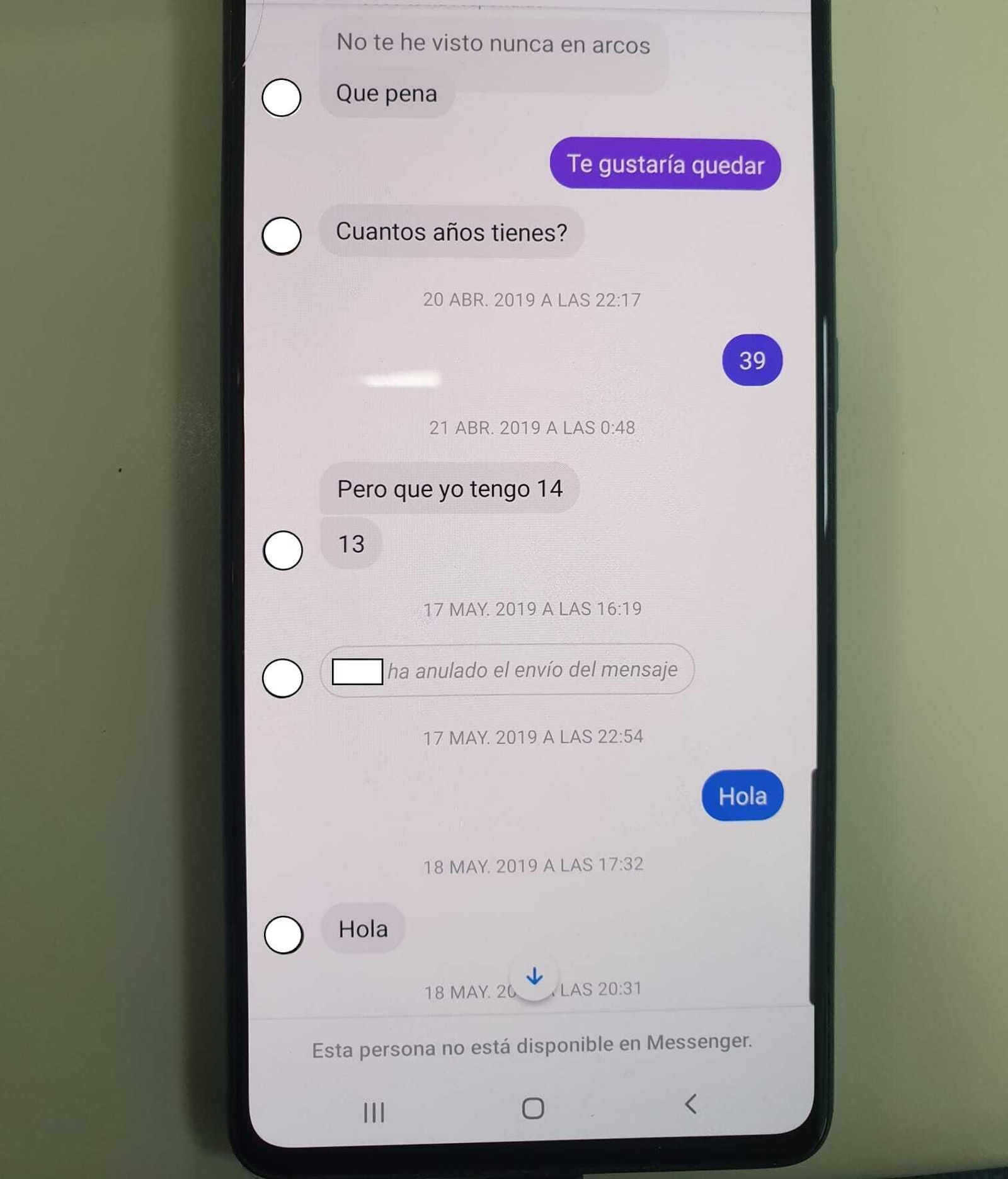 Otro de los mensajes.