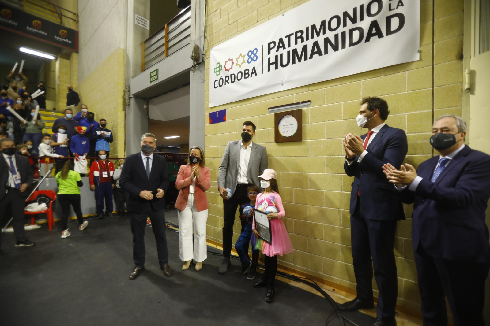 Felipe Reyes, durante su homenaje en febrero en Vista Alegre.