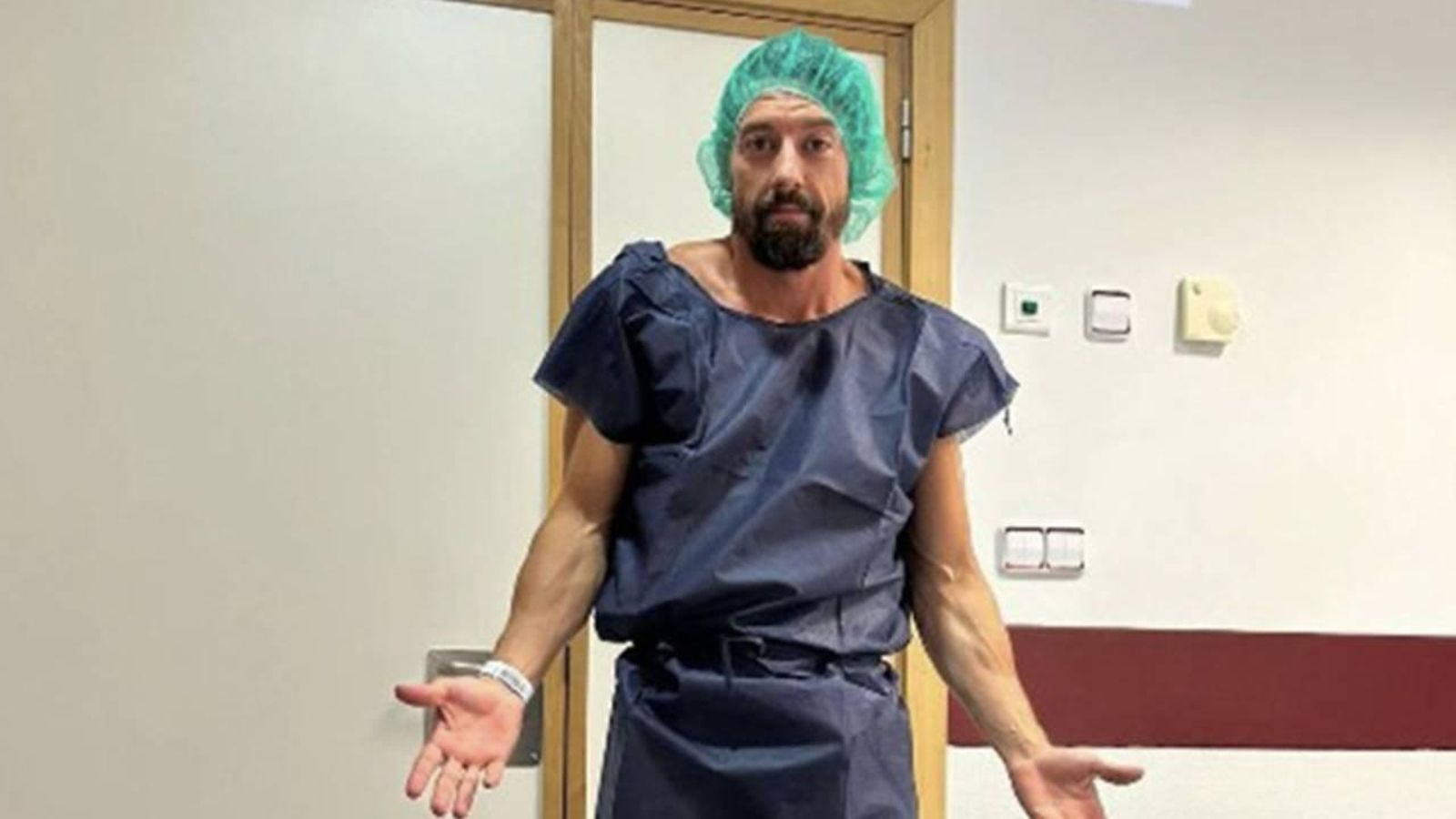 Adrián Lastra, en el hospital