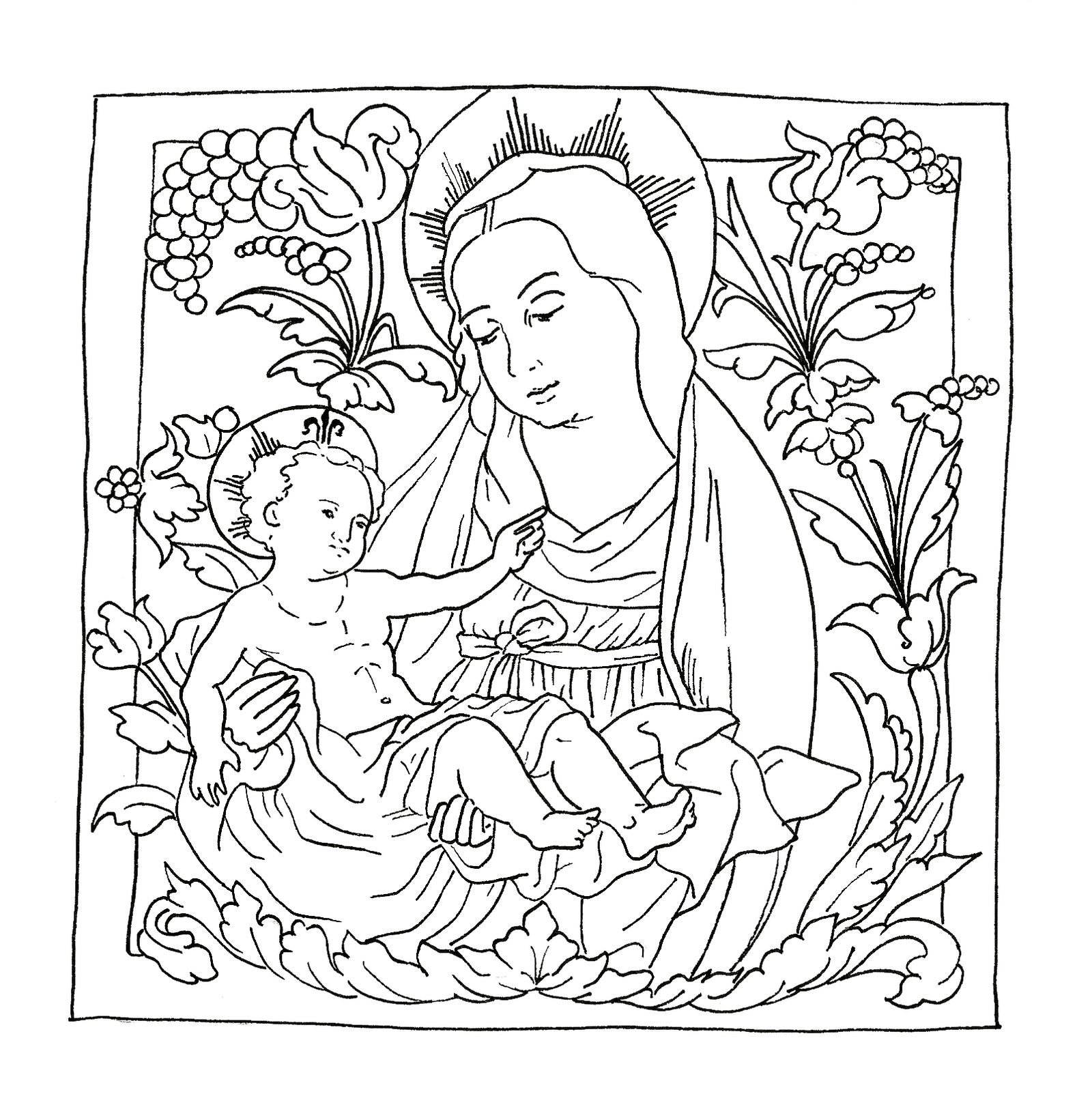 Juego para colorear en casa un cuadro de la colección del Bellas Artes.