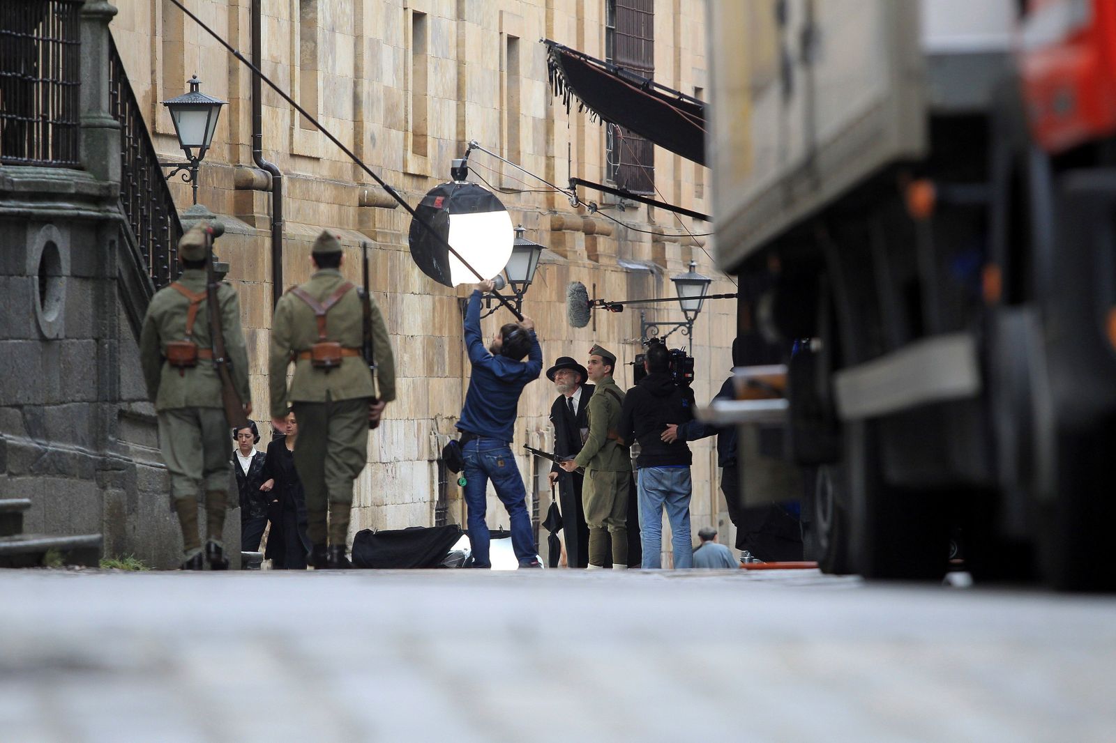 Un momento del rodaje del proyecto en Salamanca.