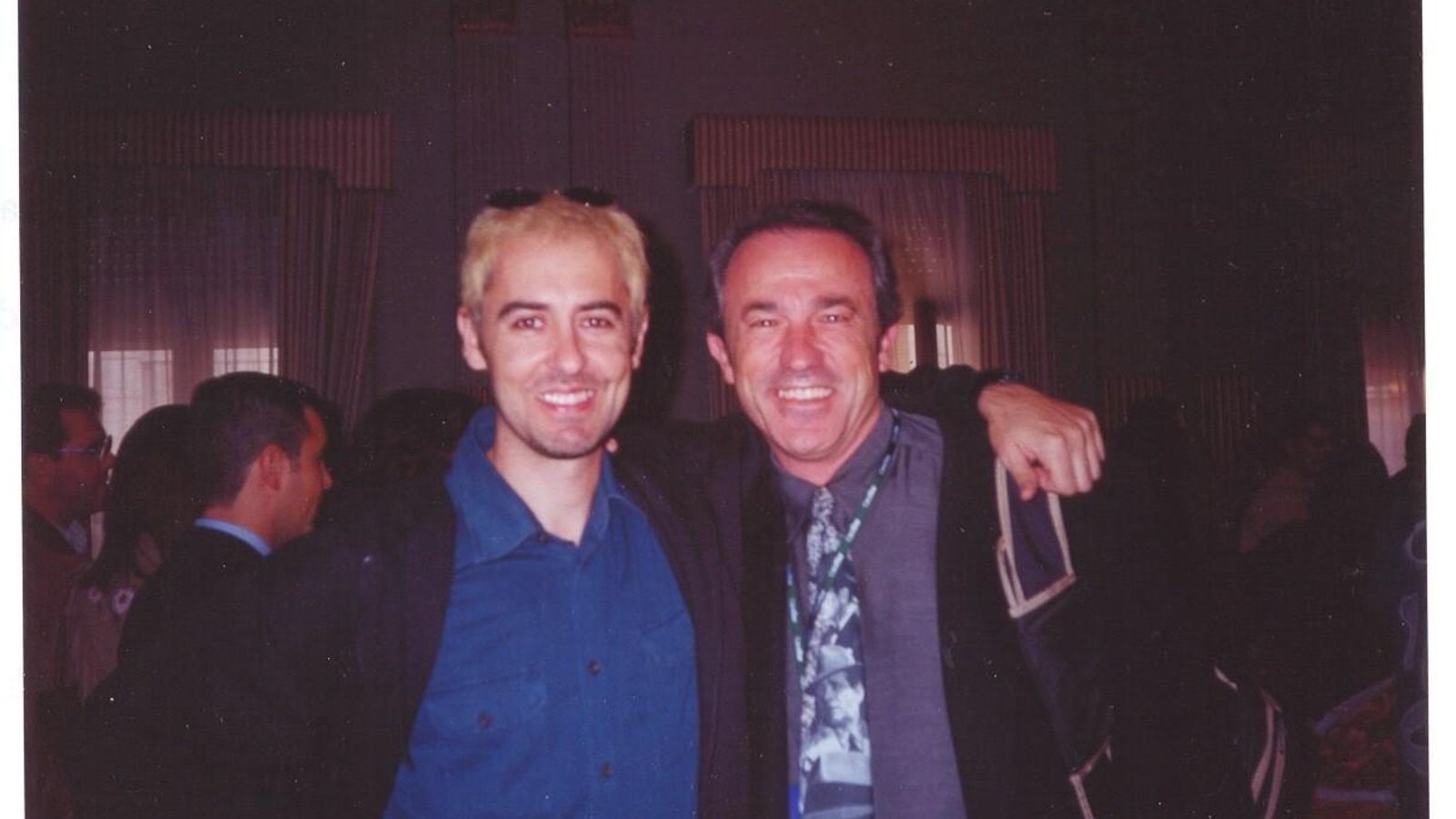 José Luis Jiménez con David Gordon en el Festival Iberoamericano de Huelva.