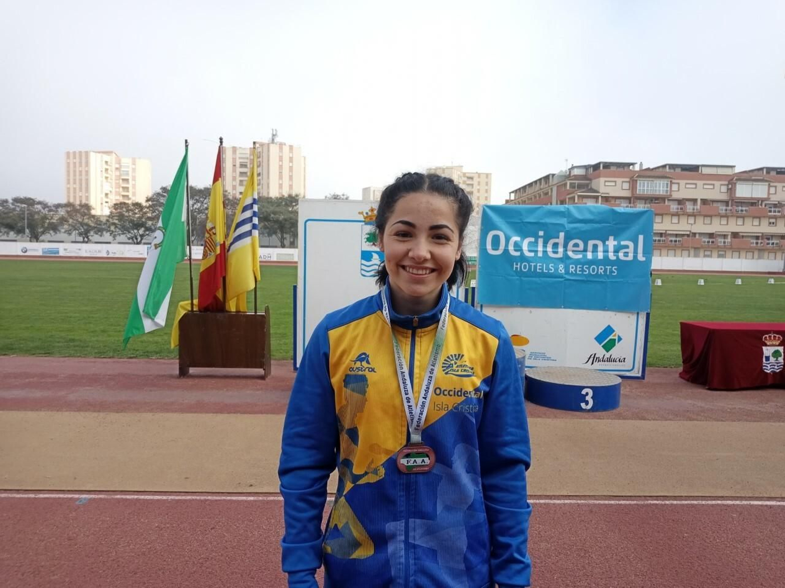 Inés Sequera Romero fue una de las triunfadoras al conquistar el oro en jabalina.