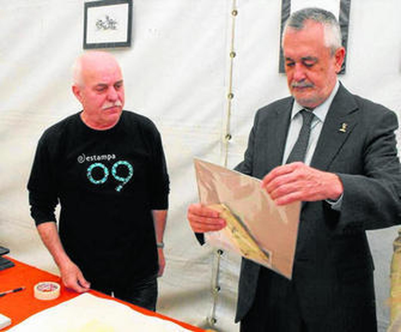 Antonio Egea ha trasladado por unos días su Taller de Grabado a Chirivel para celerbrar Terracultura.