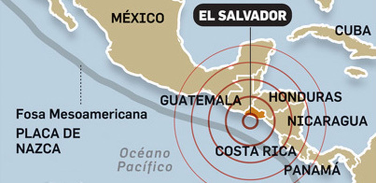 Epicentro del terremoto