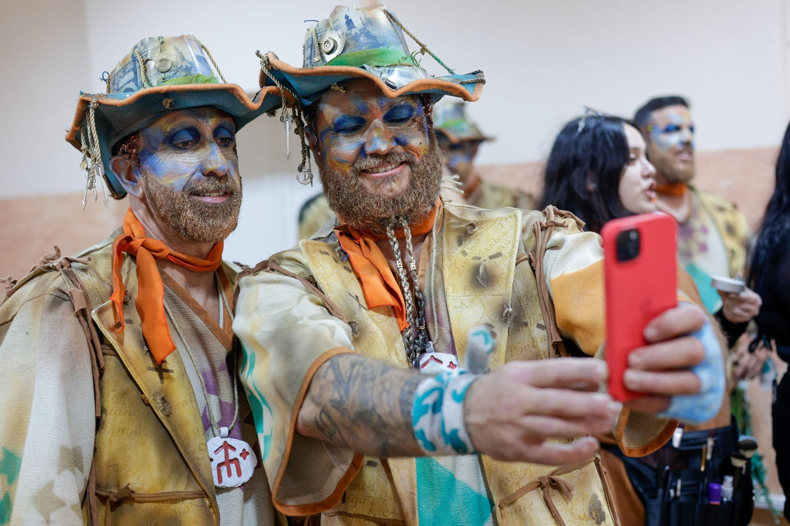 Ambiente en los camerinos en la octava sesión de preliminares del COAC-