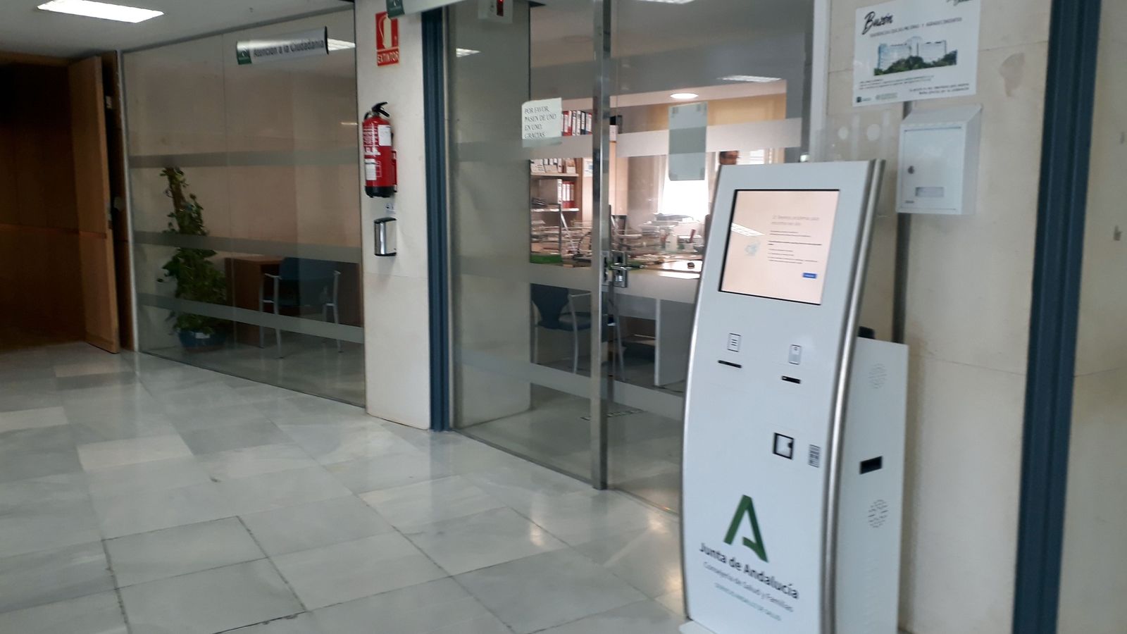 Uno de los quioscos de información.