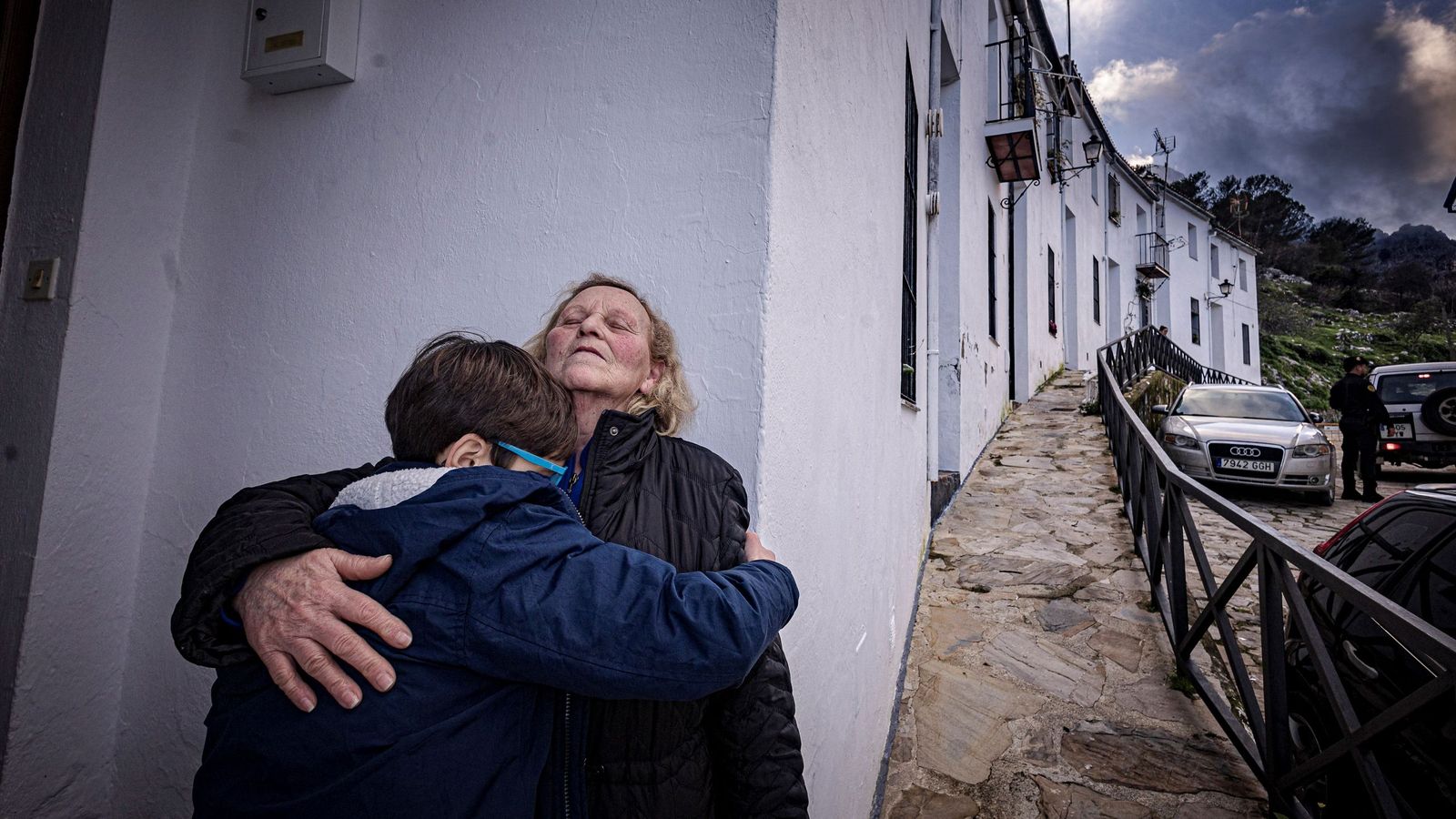 Vecinos de Grazalema,  la pasada semana cuando por fin pudieron regresar a sus hogares.