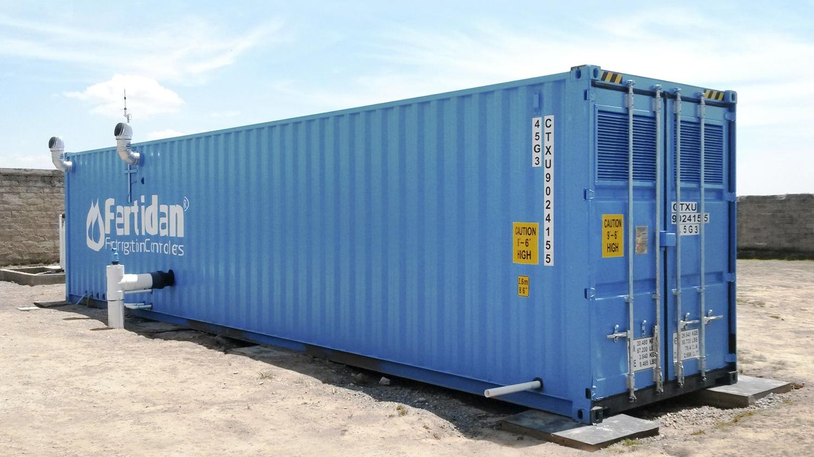 Estación portátil de riego y fertirrigación fabricada por Farmidan e instalada en México.