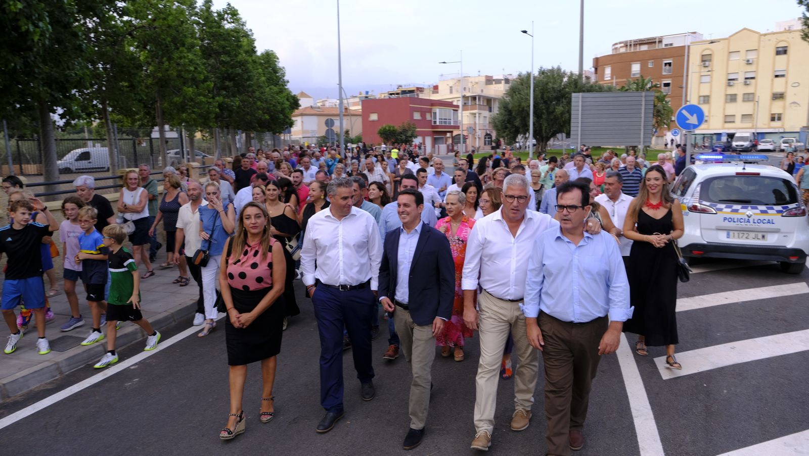 Imágenes de la inauguración del puente que une Huércal de Almería y Viator