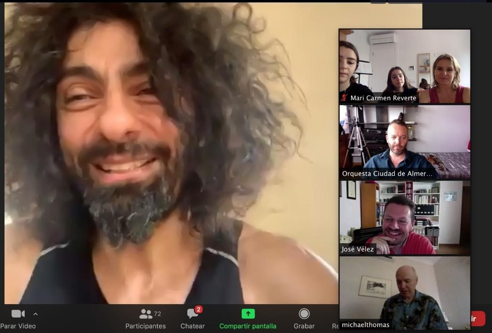 Ara Malikian durante su encuentro con miembros de la OCAL.