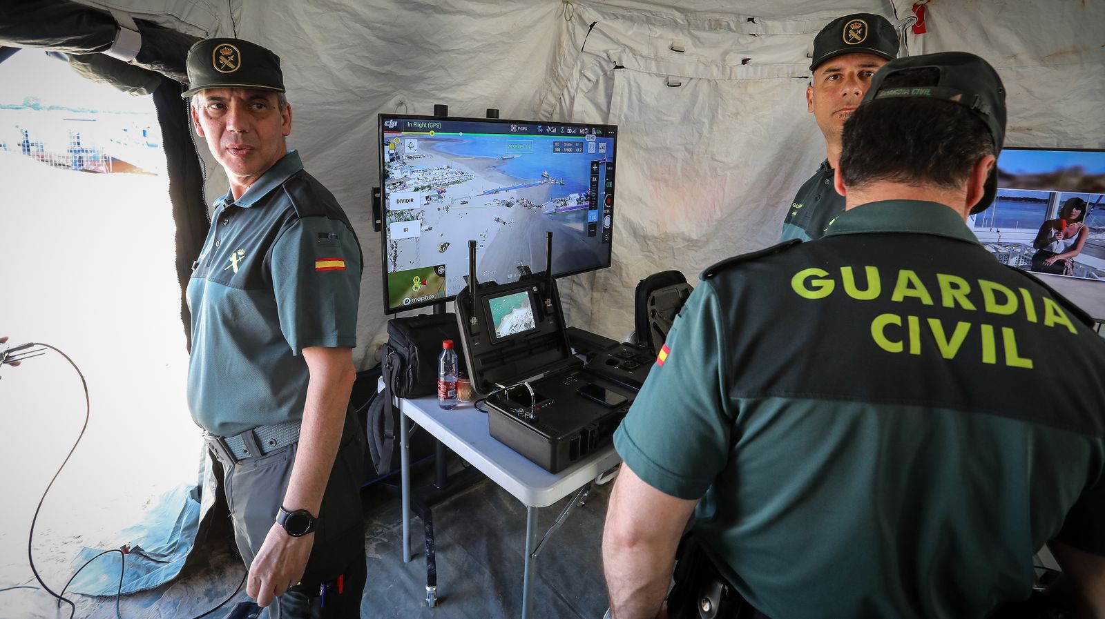 Imágenes del dispositivo en Bajo de Guía de la Guardia Civil