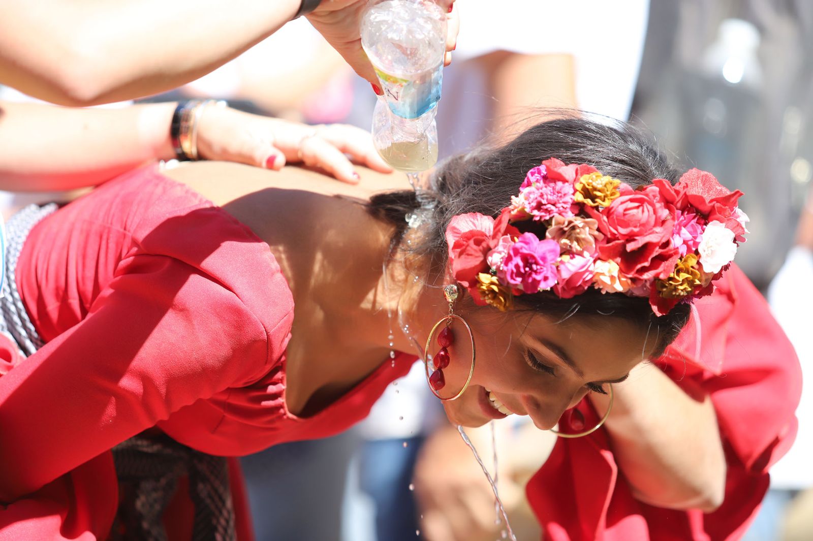 Imágenes de la Hermandad del Rocío de Huelva en la charca