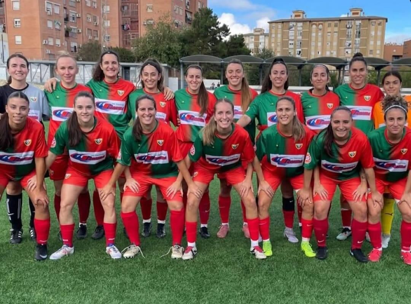 Foto de equipo del Pavía antes del comienzo del encuentro en su visita al Real Jaén de este pasado fin de semana.