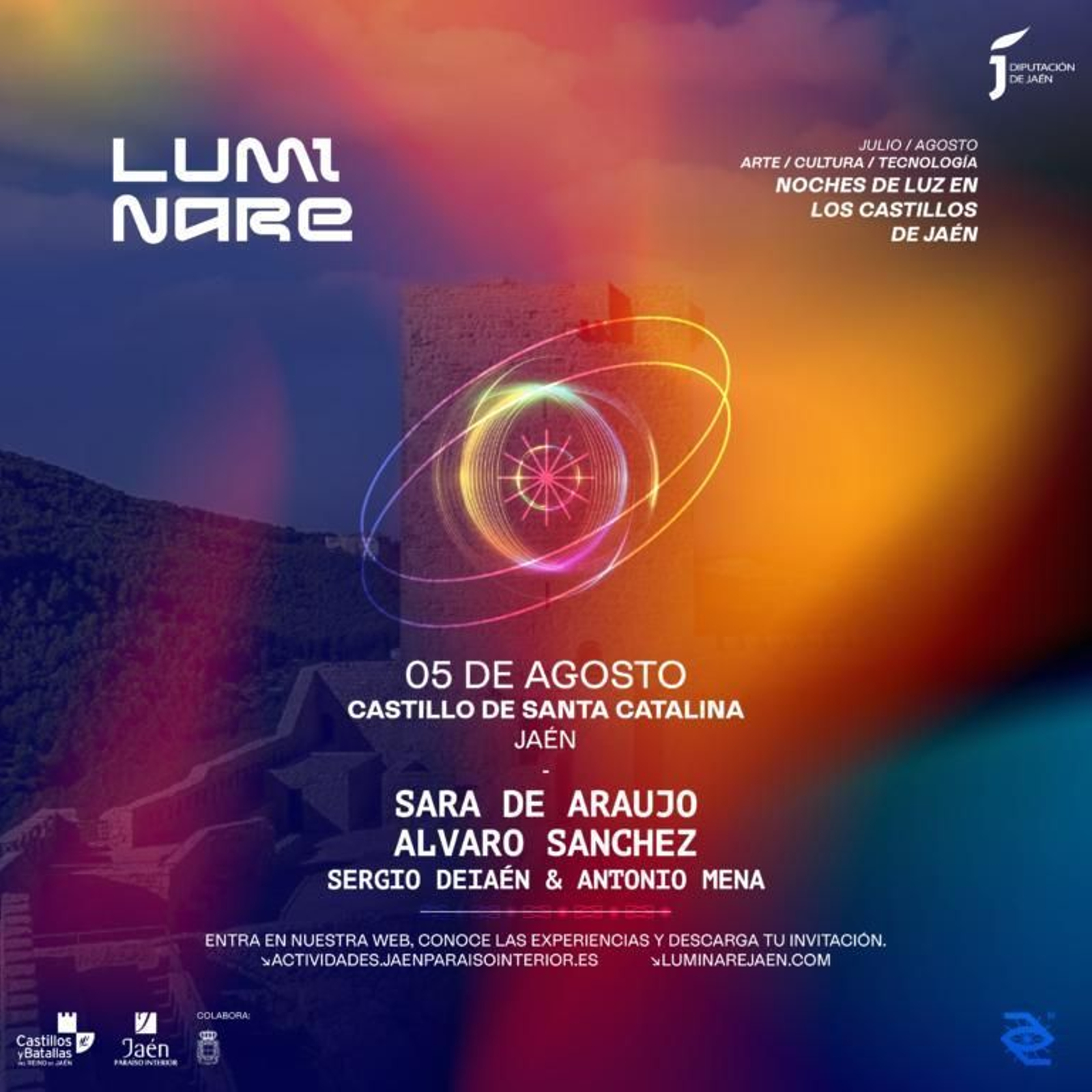 Cartel de la primera edición de 'Luminare' en el Castillo de Santa Catalina de Jaén.