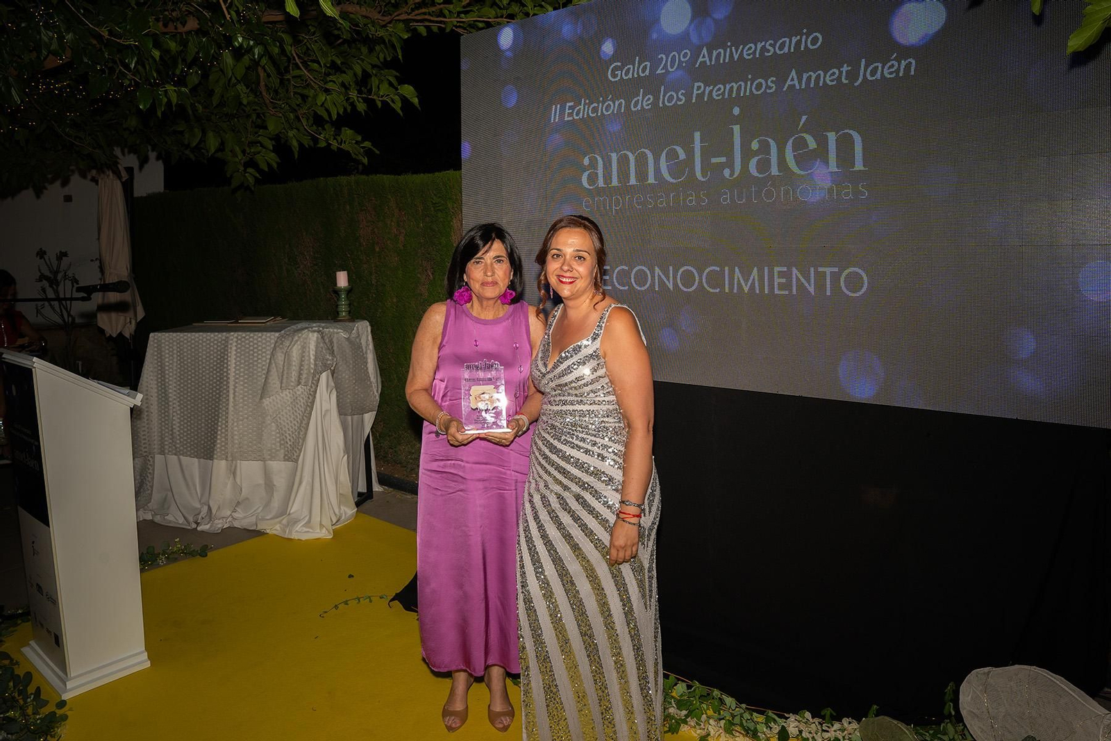 Francisca Medina en el reconocimiento de la Diputación de Jaén.