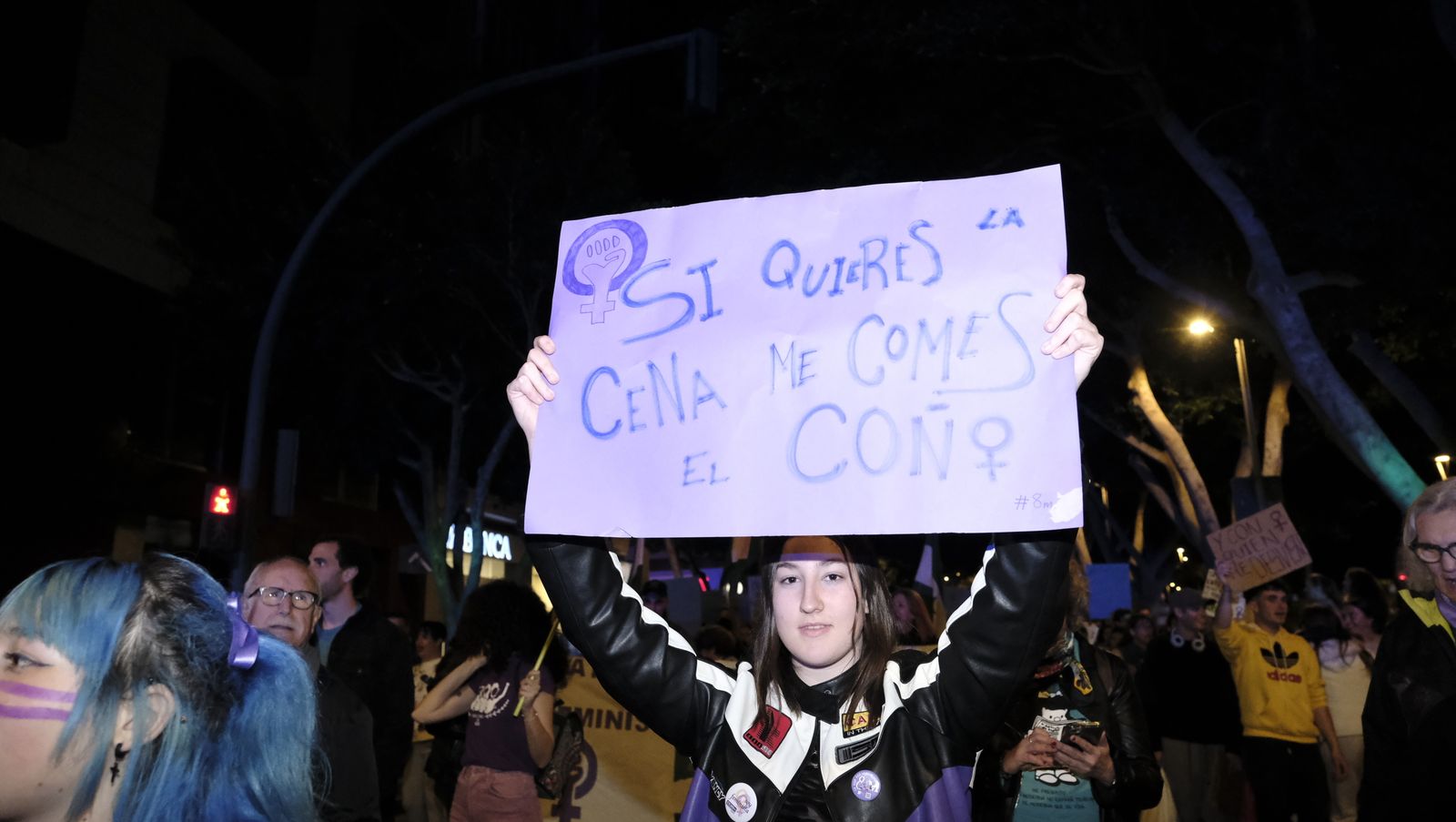 Imágenes de las manifestaciones por el Día de la Mujer en Almería