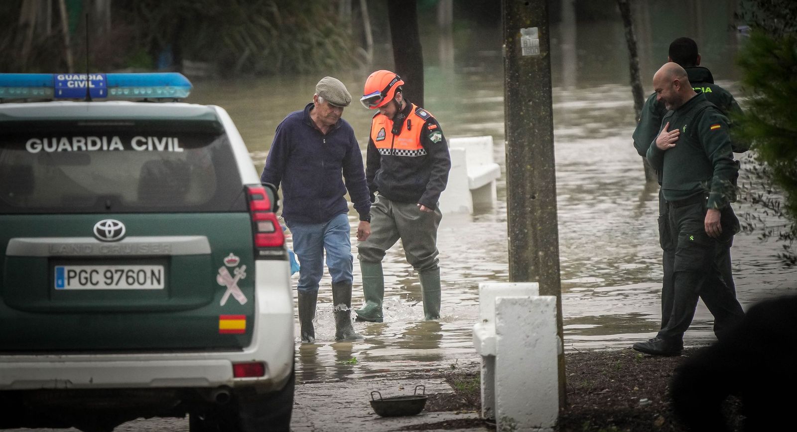 Imágenes de las graves consecuencias de la crecida del rio Guadalete en la zona rural de Jerez