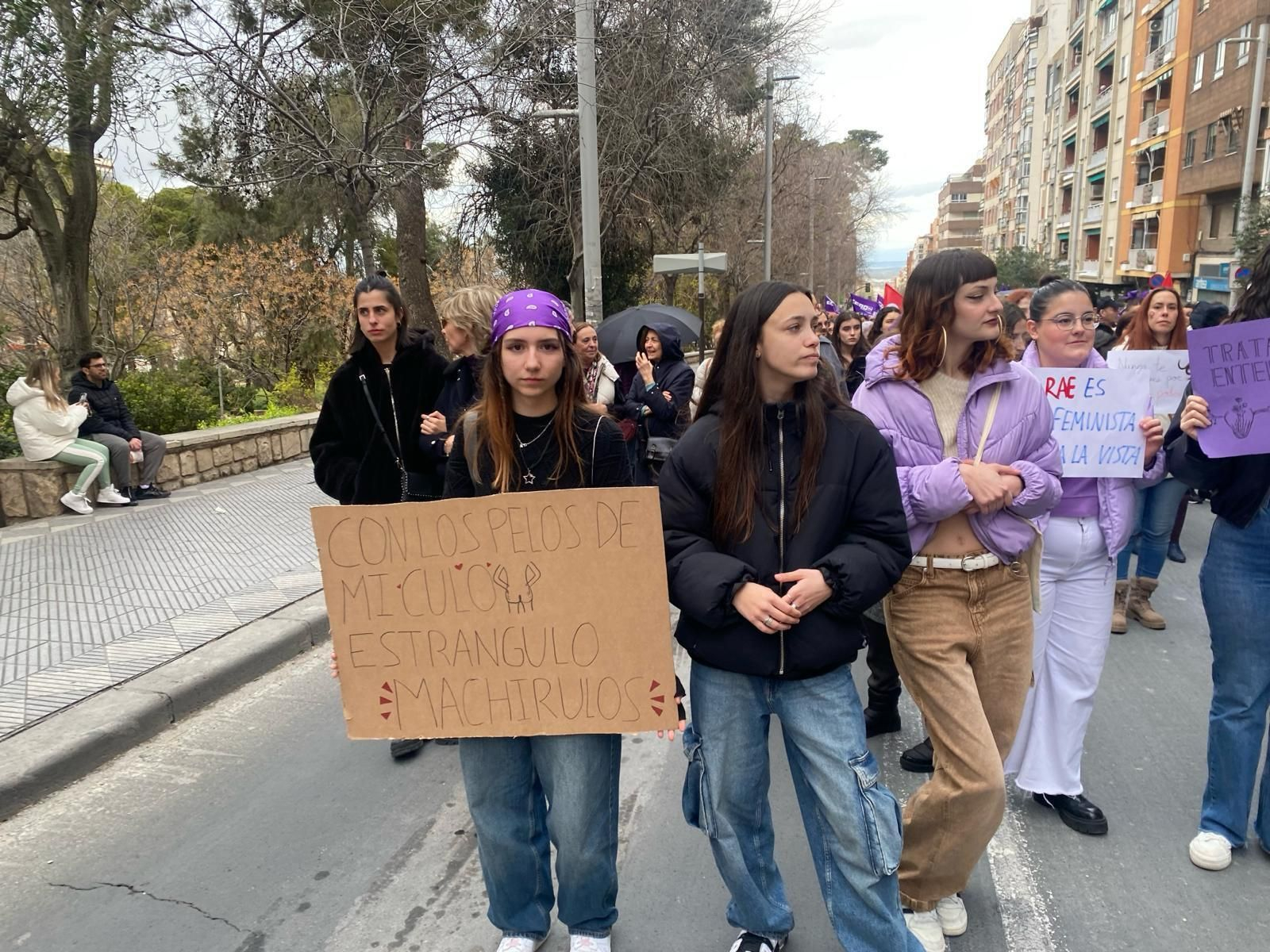 Manifestación del Día Internacional de la Mujer en Jaén.