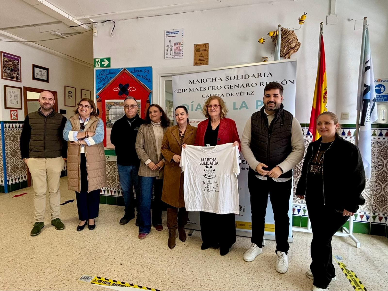 Presentación de la VII Marcha Solidaria del CEIP Genero Rincón, en Caleta de Vélez