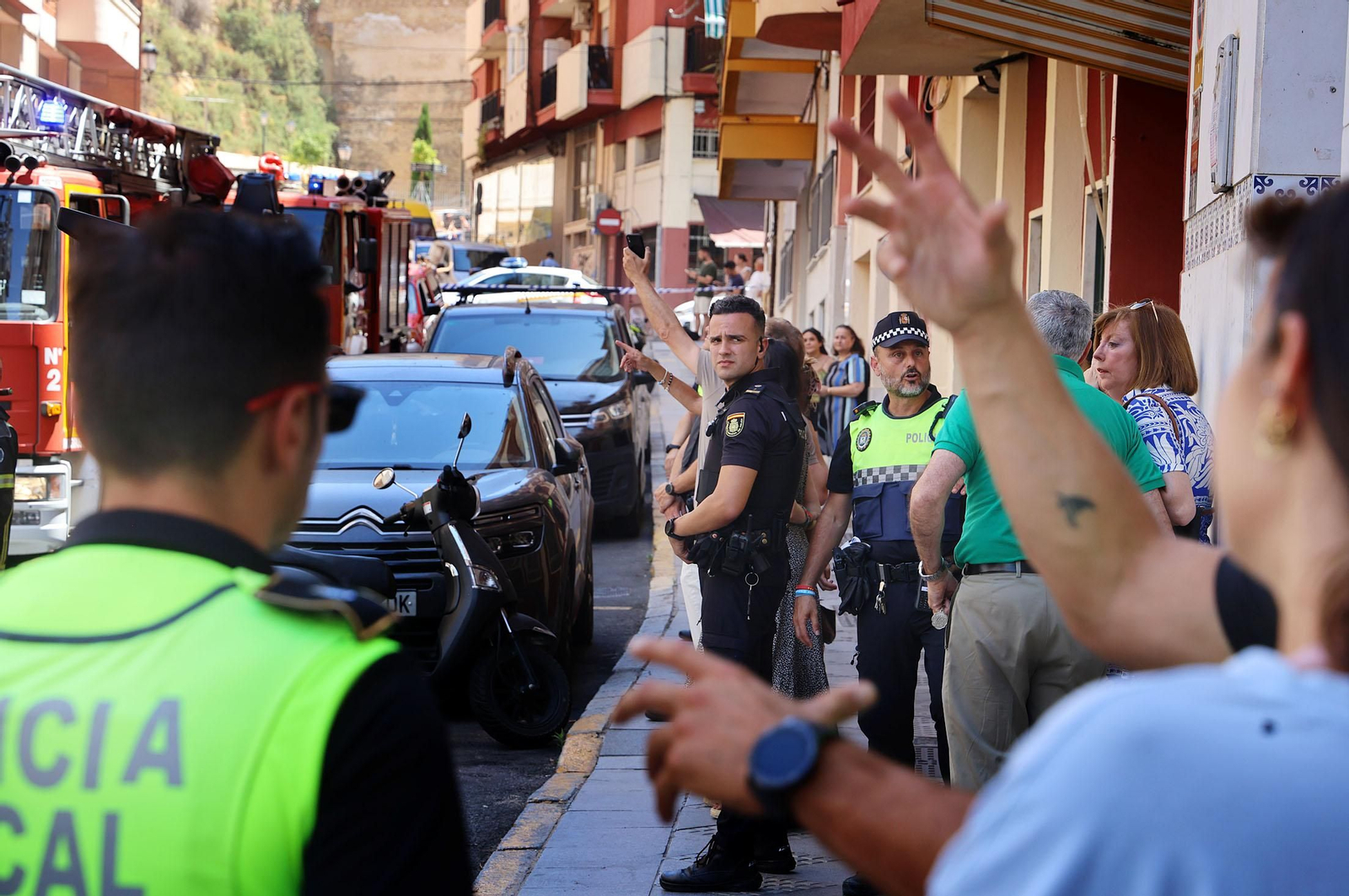 Imágenes del incendio ocurrido en la calle La Palma