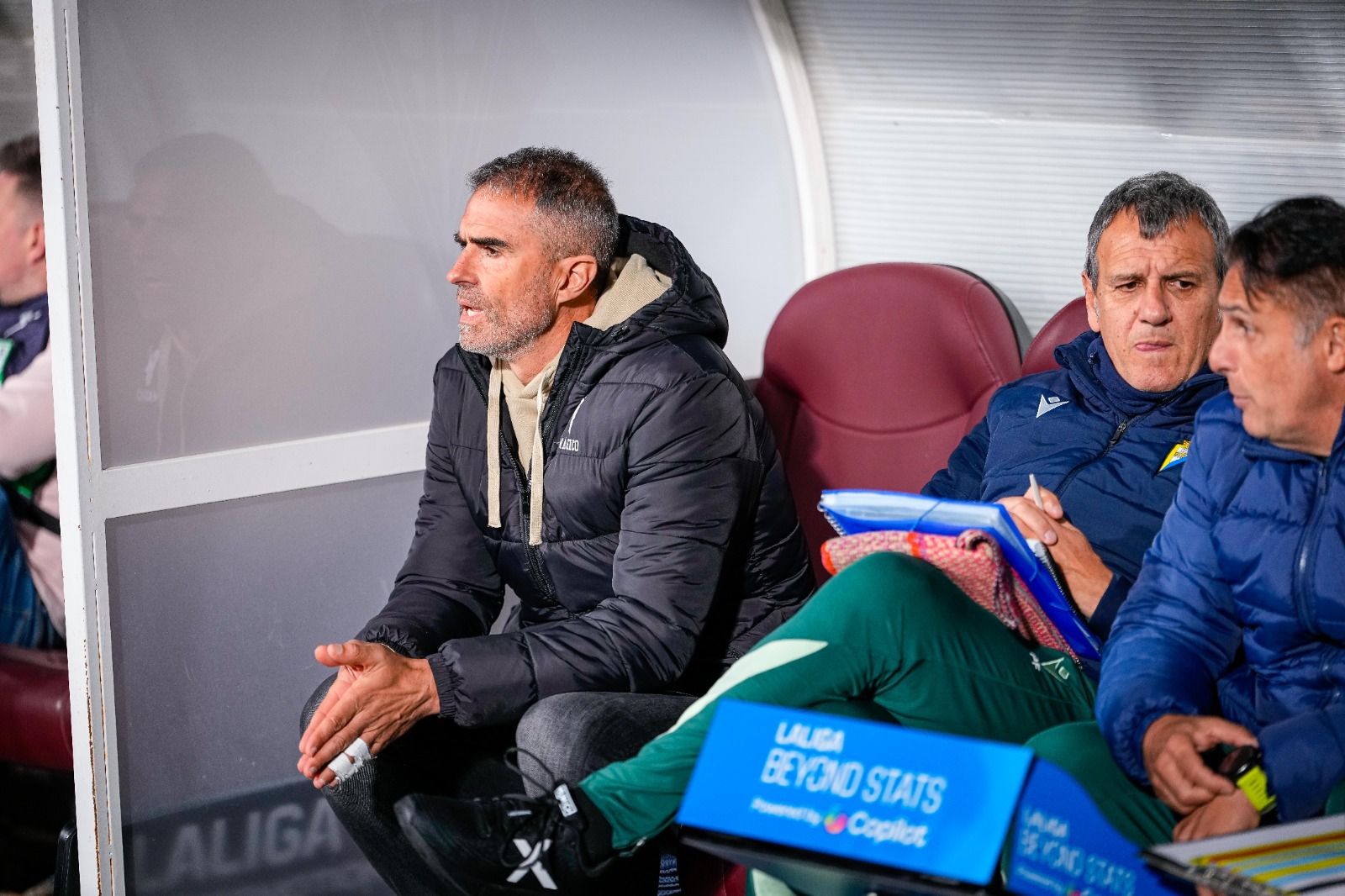 Garitano, en el banquillo del Carlos Belmonte.