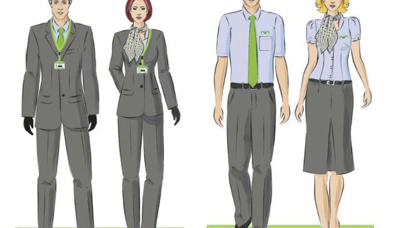 Boceto de la indumentaria de invierno y verano.