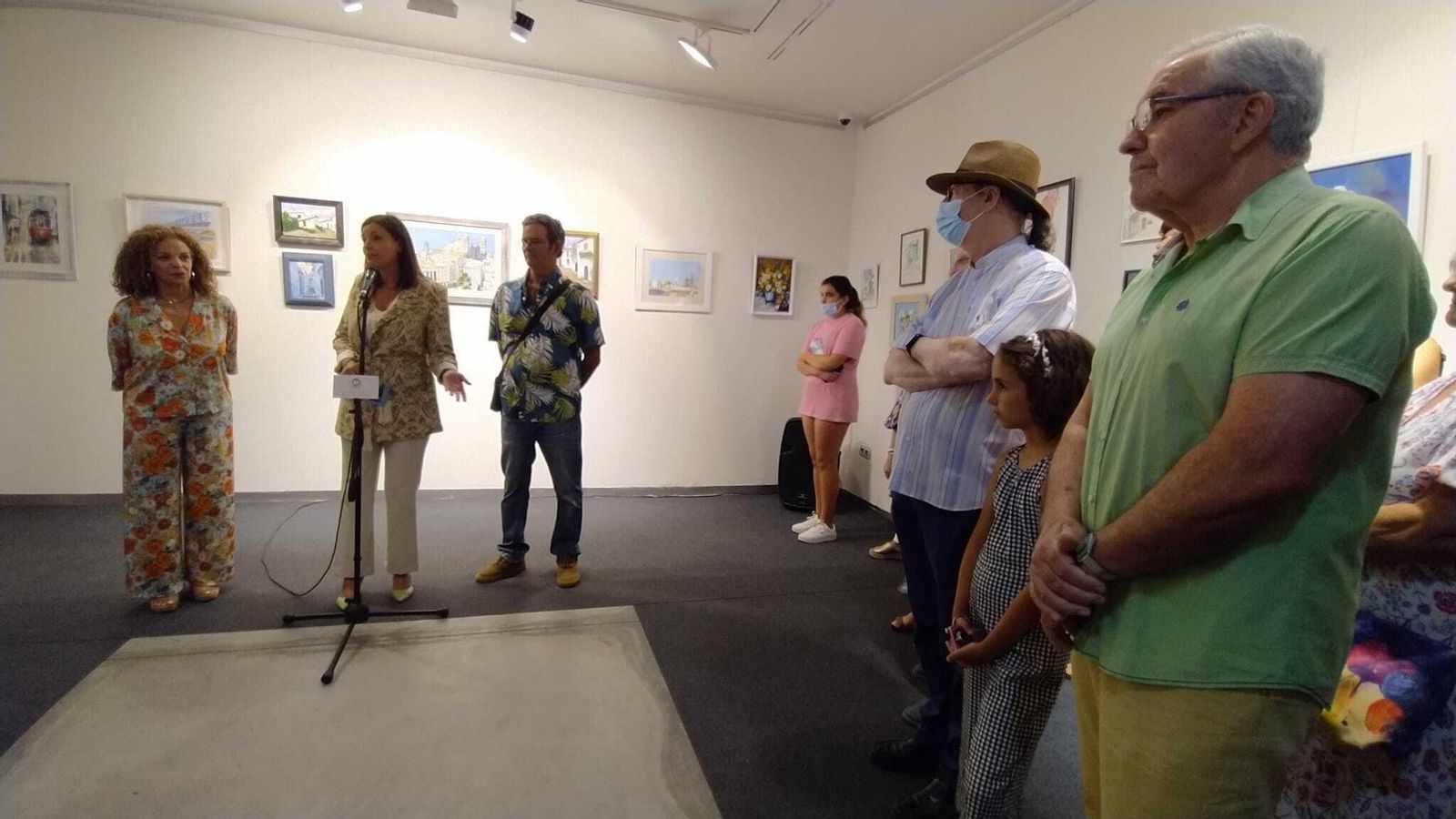 Inauguración de la exposición de pintura de los alumnos del taller de Ángel Cepedano.