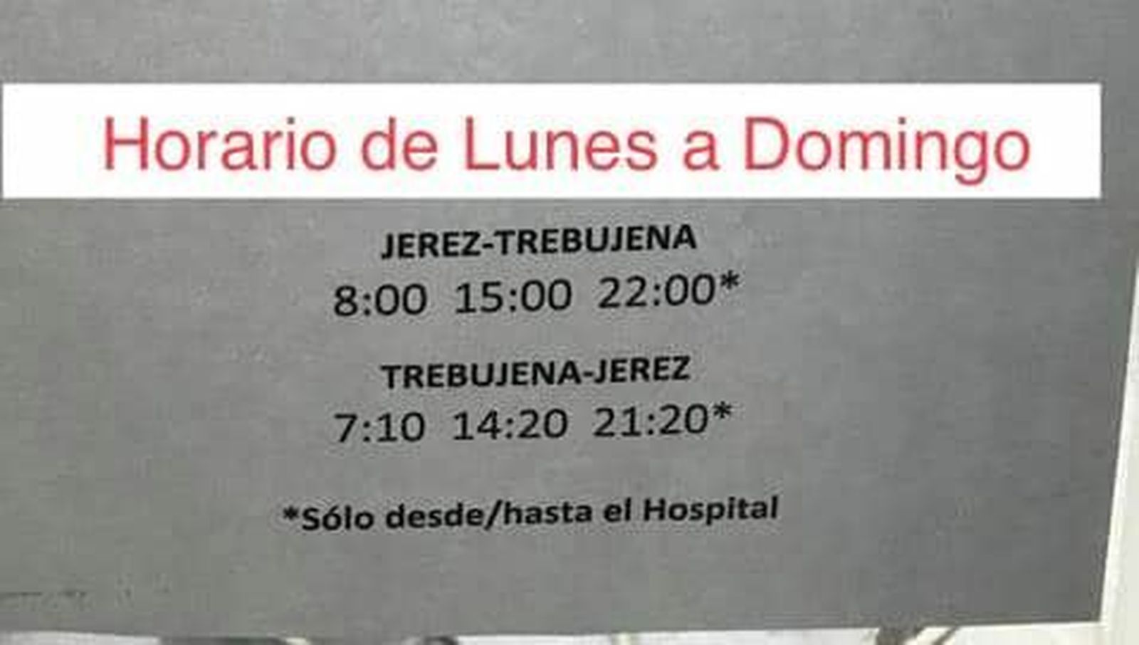 Los horarios de autobuses establecidos, finalmente, para el periodo de estado de alarma.