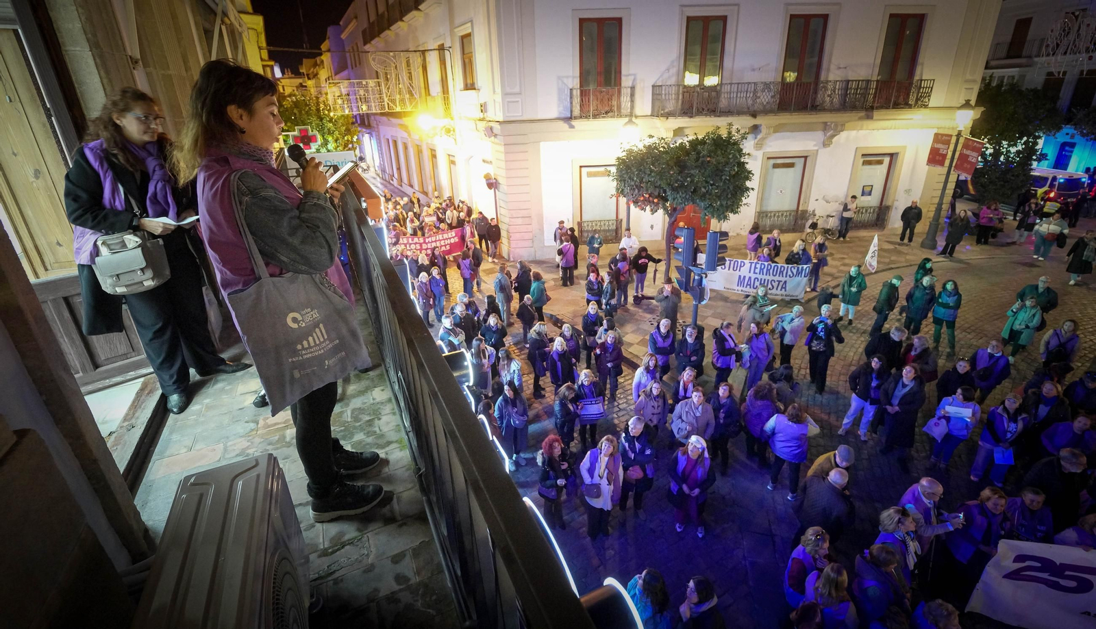 Manifestación por el 25-N en Jerez
