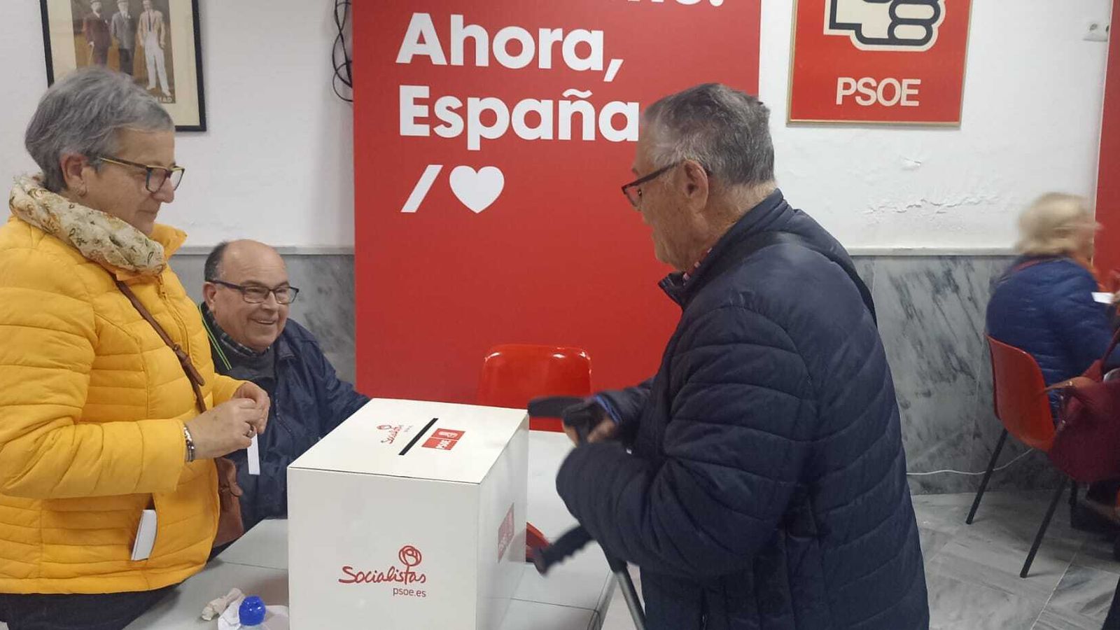 Votaciones en la Agrupación Municipal del PSOE de Almería el 24 de febrero