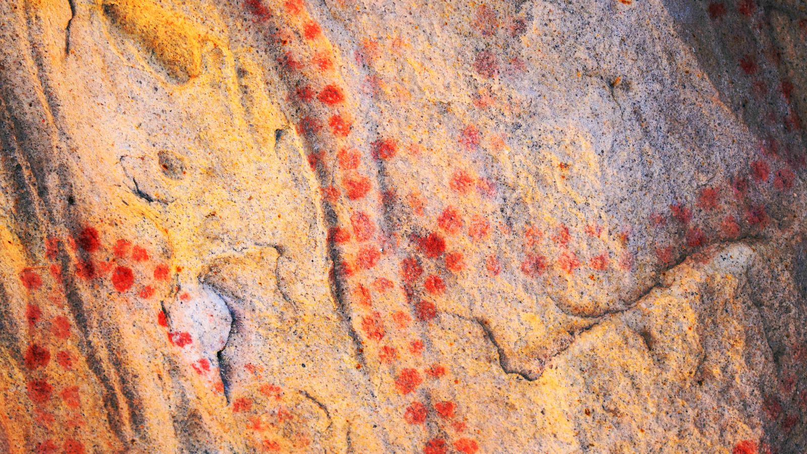 Una de las pinturas rupestres de la Cueva de las Estrellas.