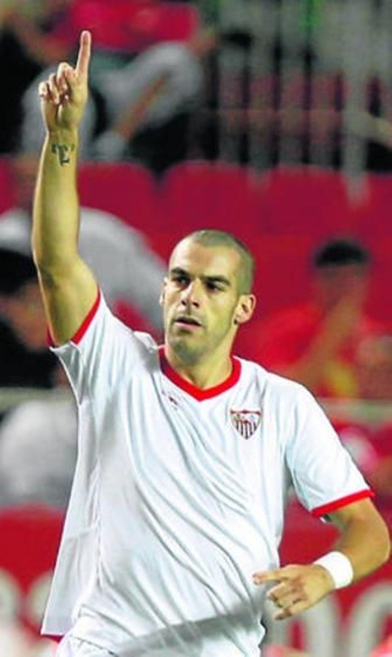 Negredo celebra el primer gol que marcó en la temporada actual, ante el Málaga.